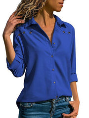 Load image into Gallery viewer, Elegant Long Sleeve Blouse Shirt - vendach