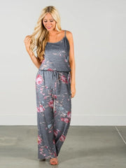 Load image into Gallery viewer, Comfy Floral Jumpsuit