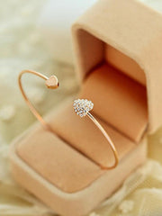 Load image into Gallery viewer, Crystal Double Heart Cuff Bracelet - vendach