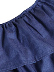 Load image into Gallery viewer, Off The Shoulders Denim Jumpsuit