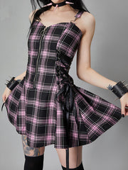 Load image into Gallery viewer, Gothic Plaid Dress