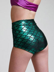 Load image into Gallery viewer, High Waisted Mermaid Shorts