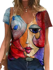 Load image into Gallery viewer, Loose V-Neck T-Shirt