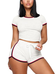 Load image into Gallery viewer, Sexy Crop Top + Shorts Tracksuit - vendach