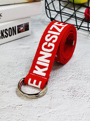 Load image into Gallery viewer, Unisex Canvas Belts Letters Printed D Ring Double Buckle