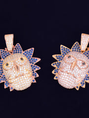 Load image into Gallery viewer, Iced Out Face Pendant & Chain