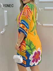 Load image into Gallery viewer, Elegant Tropical Dress
