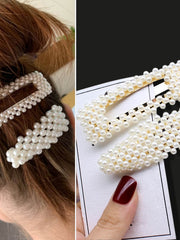 Load image into Gallery viewer, Handmade Pearl Hair Clips