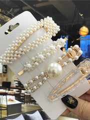 Load image into Gallery viewer, Handmade Pearl Hair Clips