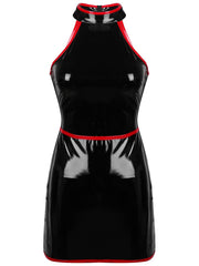 Load image into Gallery viewer, Faux Leather Latex Dress