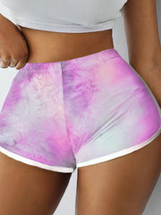 Load image into Gallery viewer, Pantalones cortos de verano para mujer, Shorts femeninos de cintura elástica con unión lateral y contraste, informales de retazos para playa, cortos con tinte para atar al cuerpo, 2020
