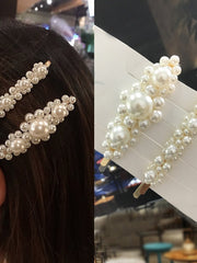 Load image into Gallery viewer, Handmade Pearl Hair Clips