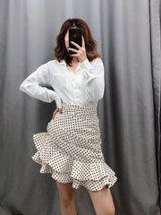 Load image into Gallery viewer, Polka dot High-waisted Skirt