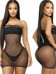 Load image into Gallery viewer, Sheer Sequin Cover Dress