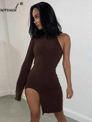 Load image into Gallery viewer, One Shoulder Long Sleeve Dress