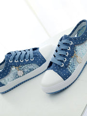 Load image into Gallery viewer, Lace & Canvas Sneakers