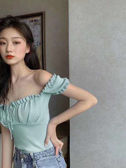 Load image into Gallery viewer, Drawstring Ruffled Top