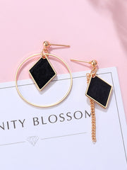 Load image into Gallery viewer, Black & Gold Acrylic Earrings