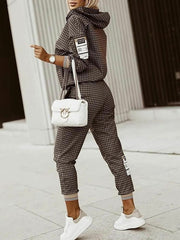 Load image into Gallery viewer, Long Sleeve Plaid Top & Pants Set