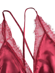 Load image into Gallery viewer, Sleeveless V-neck Lace Sexy Nightdress Lingerie