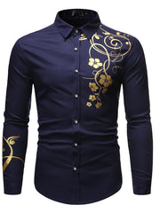 Load image into Gallery viewer, Flower Print Long Sleeve Shirt