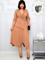 Load image into Gallery viewer, Elegant Pleated Dress