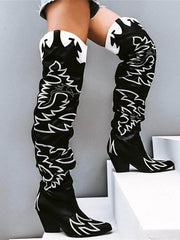 Load image into Gallery viewer, Thigh High Cowboy Boots