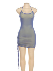 Load image into Gallery viewer, Ruched Side-Tie Bodycon Dress