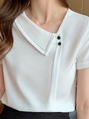 Load image into Gallery viewer, Asymmetrical Collar Blouse