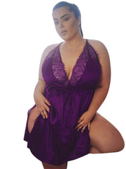 Load image into Gallery viewer, Sleeveless V-neck Lace Sexy Nightdress Lingerie