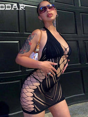 Load image into Gallery viewer, Hollow Out Halter Bodycon Dress