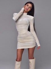 Load image into Gallery viewer, Turtle Neck Velvet Dress