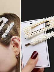 Load image into Gallery viewer, Handmade Pearl Hair Clips