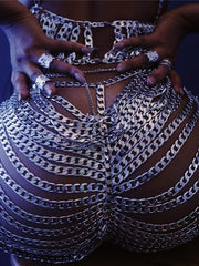 Load image into Gallery viewer, Chain Crop Top & Bottom