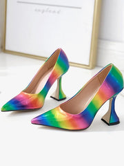 Load image into Gallery viewer, Rainbow Pointed-Toe  High-Heel - vendach
