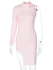 Load image into Gallery viewer, One Shoulder Long Sleeve Dress