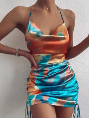 Load image into Gallery viewer, Drawstring Ruched Dress