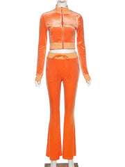 Load image into Gallery viewer, Long Sleeve Top & Flare-Leg Pants