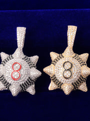 Load image into Gallery viewer, Spiked Ball Pendant Necklace