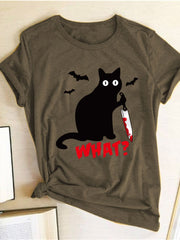 Load image into Gallery viewer, Murderous Black Cat T-Shirt