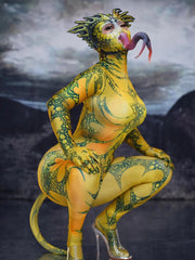 Load image into Gallery viewer, Halloween Animal Cosplay Costume Lady Nightclub Role Playing Costume Lizard Pattern Printing Jumpsuit Club Party Show Jumpsuits