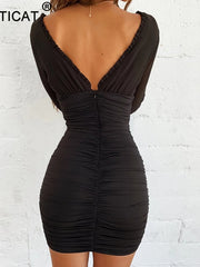 Load image into Gallery viewer, Bodycon Ruffle Dress