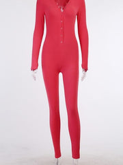 Load image into Gallery viewer, Long Sleeve Bodycon Jumpsuit