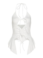 Load image into Gallery viewer, Ruffles Cut Out Tank Top