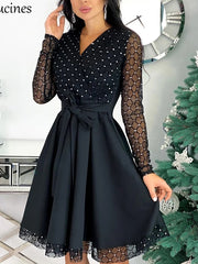 Load image into Gallery viewer, Long Sleeved Sheer Top Dress