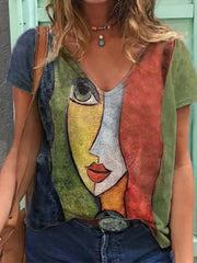 Load image into Gallery viewer, Loose V-Neck T-Shirt