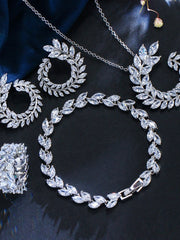 Load image into Gallery viewer, Sterling Silver Cubic Zirconia Jewelry Set