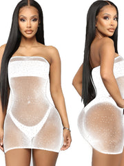 Load image into Gallery viewer, Sheer Sequin Cover Dress