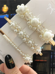Load image into Gallery viewer, Handmade Pearl Hair Clips