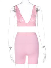 Load image into Gallery viewer, Crop Tank Top & Track Shorts